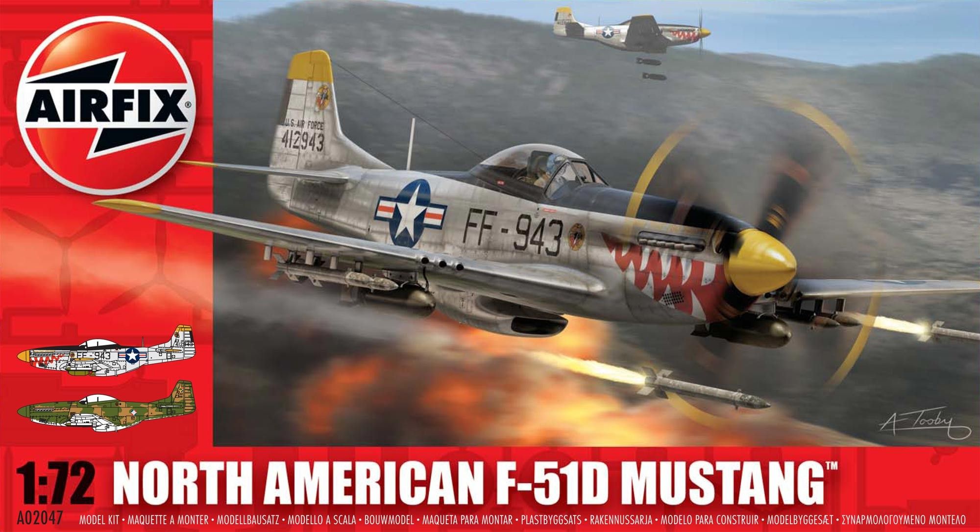 Airfix Models A02047, North American F510 MUSTANG Plane Kit